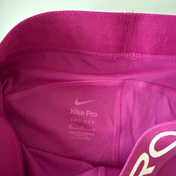 Nike Pro Womens Shorts Hot Fuschia Size M NWT - Picture 7 of 7